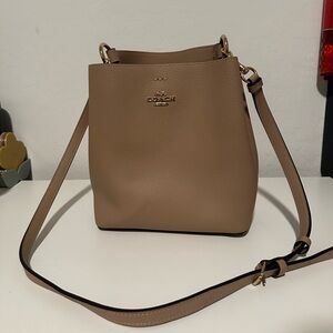 Coach Tan Leather Bucket Bag